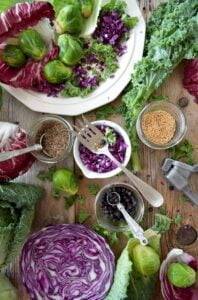 Healthy Diet Salad ingredients on a table