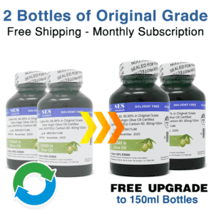 2 Bottles C60 supplements in olive oil