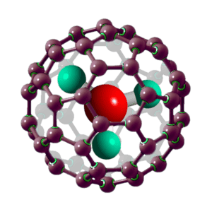 C60 Metallofullerene - carbon 60 molecule illustration