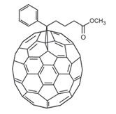 PCBM - carbon 60 fullerene molecule schematic