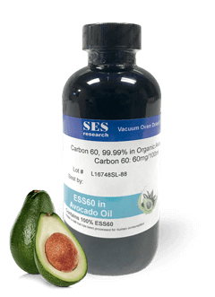 c60 supplement in avocado oil bottle