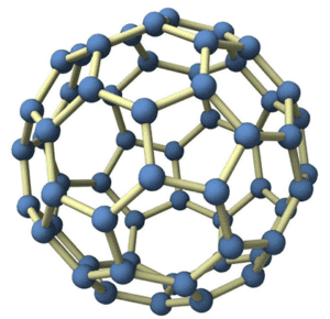 carbon 60 fullerene molecule illustration