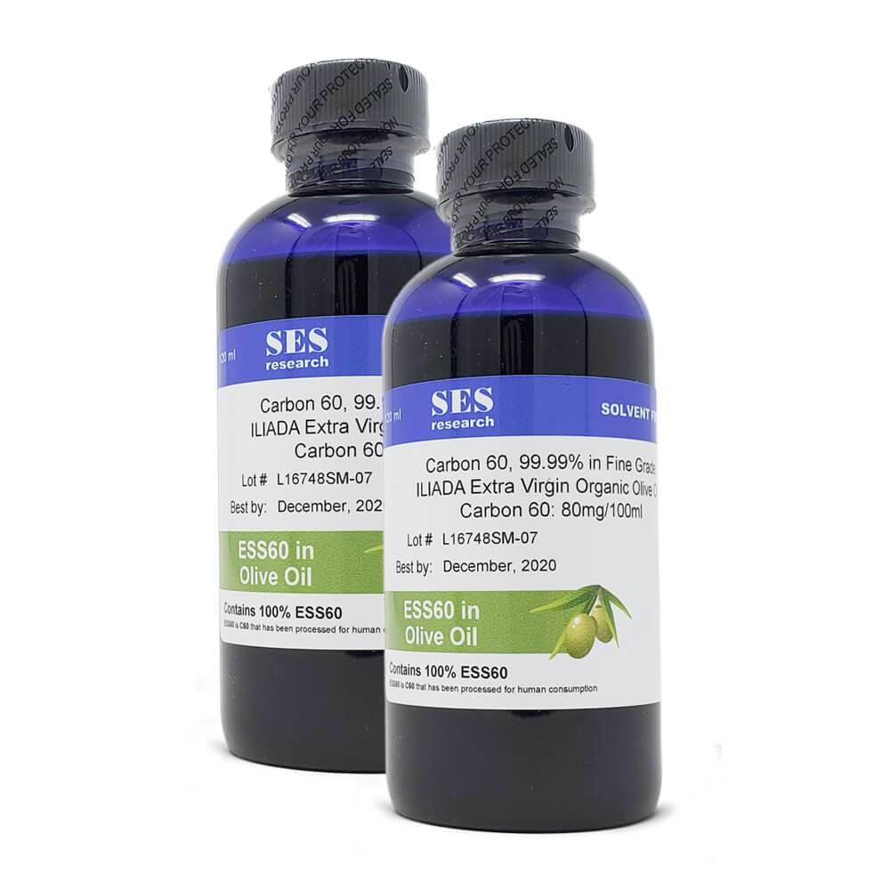 bottles of ESS C60 in olive oil
