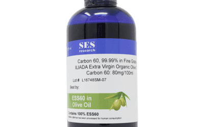 Fine Grade Carbon 60, 99.99% in Single Origin Iliada Olive Oil Extra Virgin Organic, 120ml